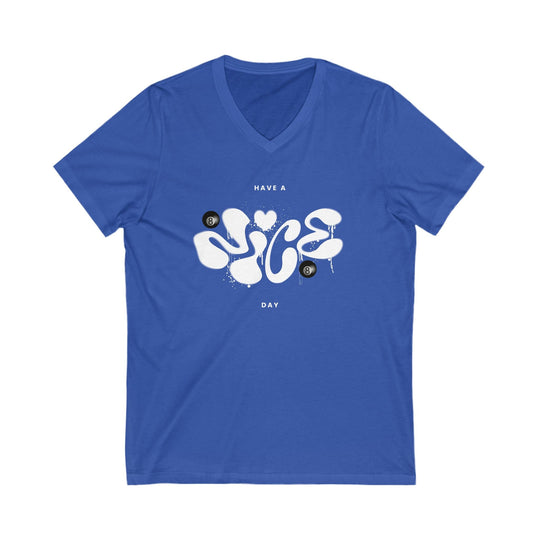 Have a Nice Day - 8 Ball - Unisex V - Neck Tee - BFLY BILLIARDS