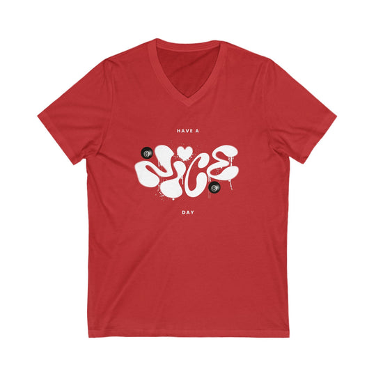 Have a Nice Day - 8 Ball - Unisex V - Neck Tee - BFLY BILLIARDS