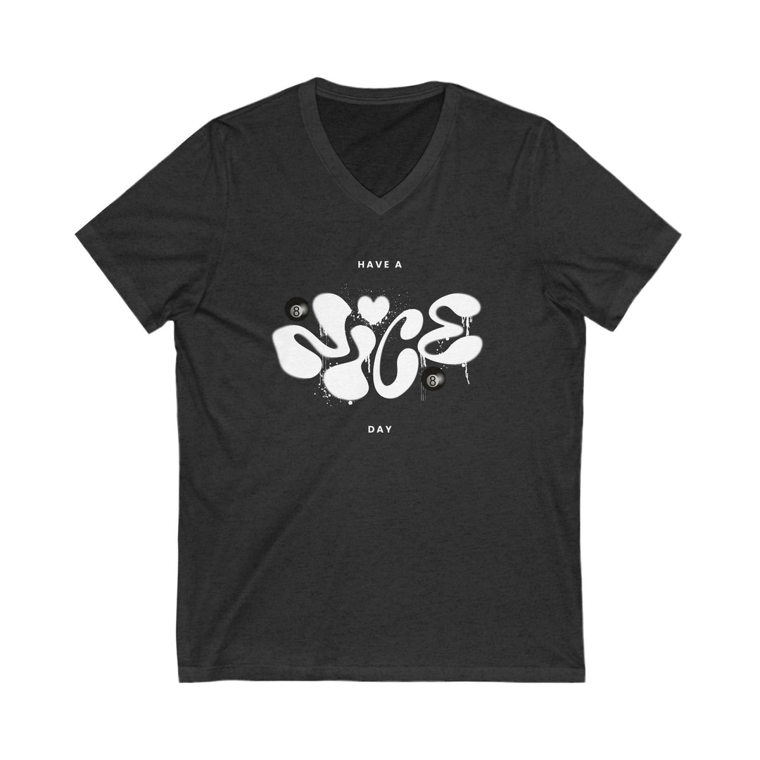 Have a Nice Day - 8 Ball - Unisex V - Neck Tee - BFLY BILLIARDS