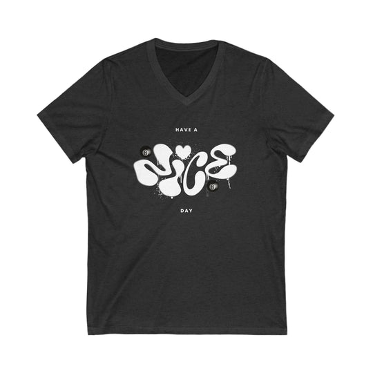 Have a Nice Day - 8 Ball - Unisex V - Neck Tee - BFLY BILLIARDS