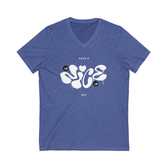 Have a Nice Day - 8 Ball - Unisex V - Neck Tee - BFLY BILLIARDS