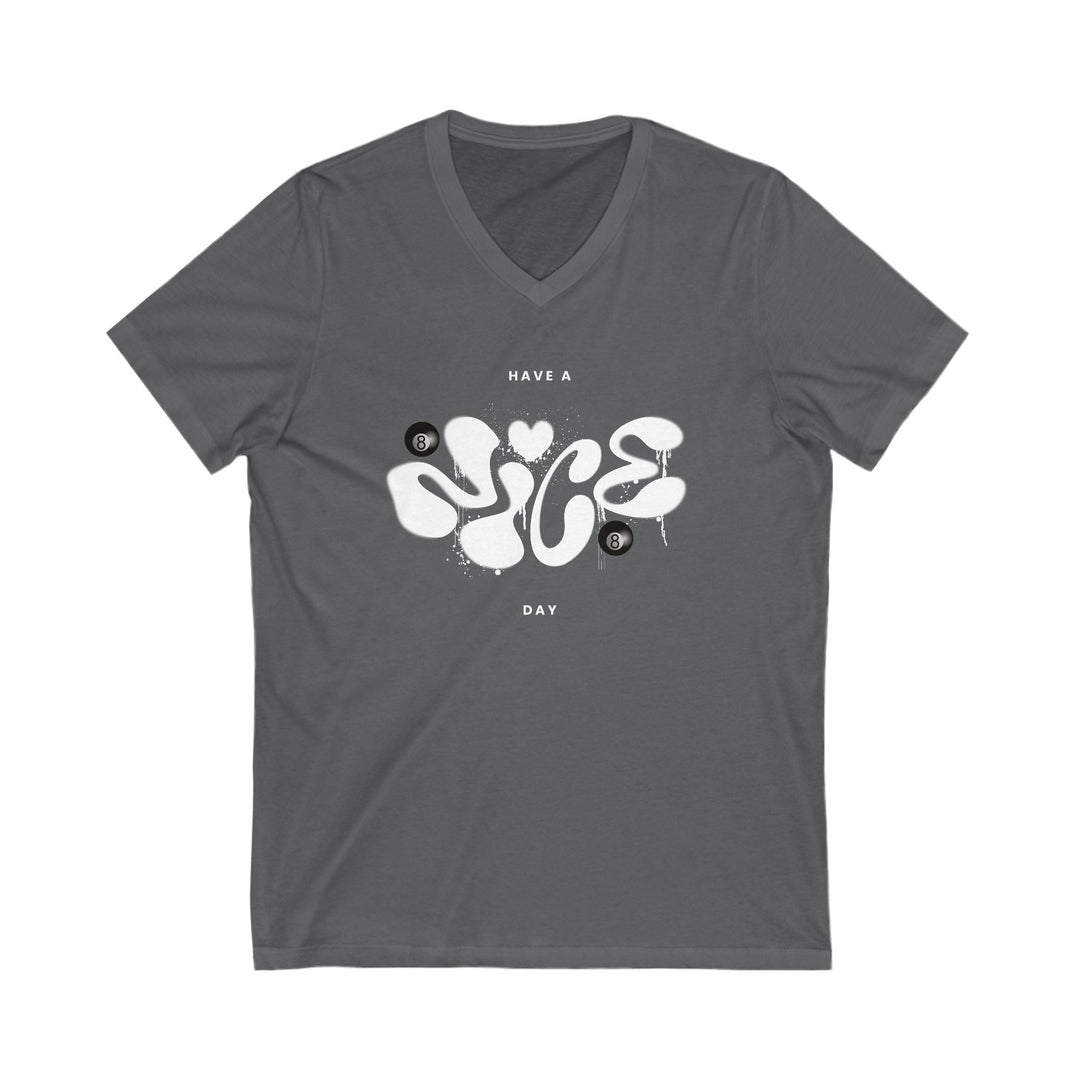 Have a Nice Day - 8 Ball - Unisex V - Neck Tee - BFLY BILLIARDS
