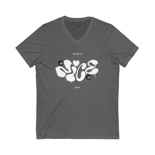 Have a Nice Day - 8 Ball - Unisex V - Neck Tee - BFLY BILLIARDS