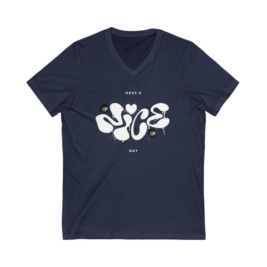 Have a Nice Day - 8 Ball - Unisex V - Neck Tee - BFLY BILLIARDS