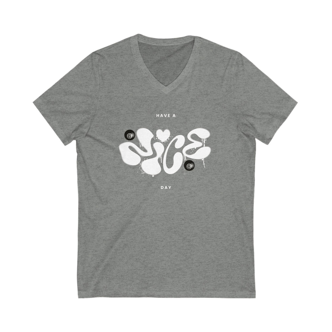 Have a Nice Day - 8 Ball - Unisex V - Neck Tee - BFLY BILLIARDS