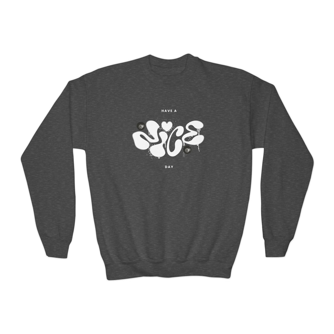 Have a Nice Day - 8 Ball - Unisex Youth Crewneck Sweatshirt - BFLY BILLIARDS