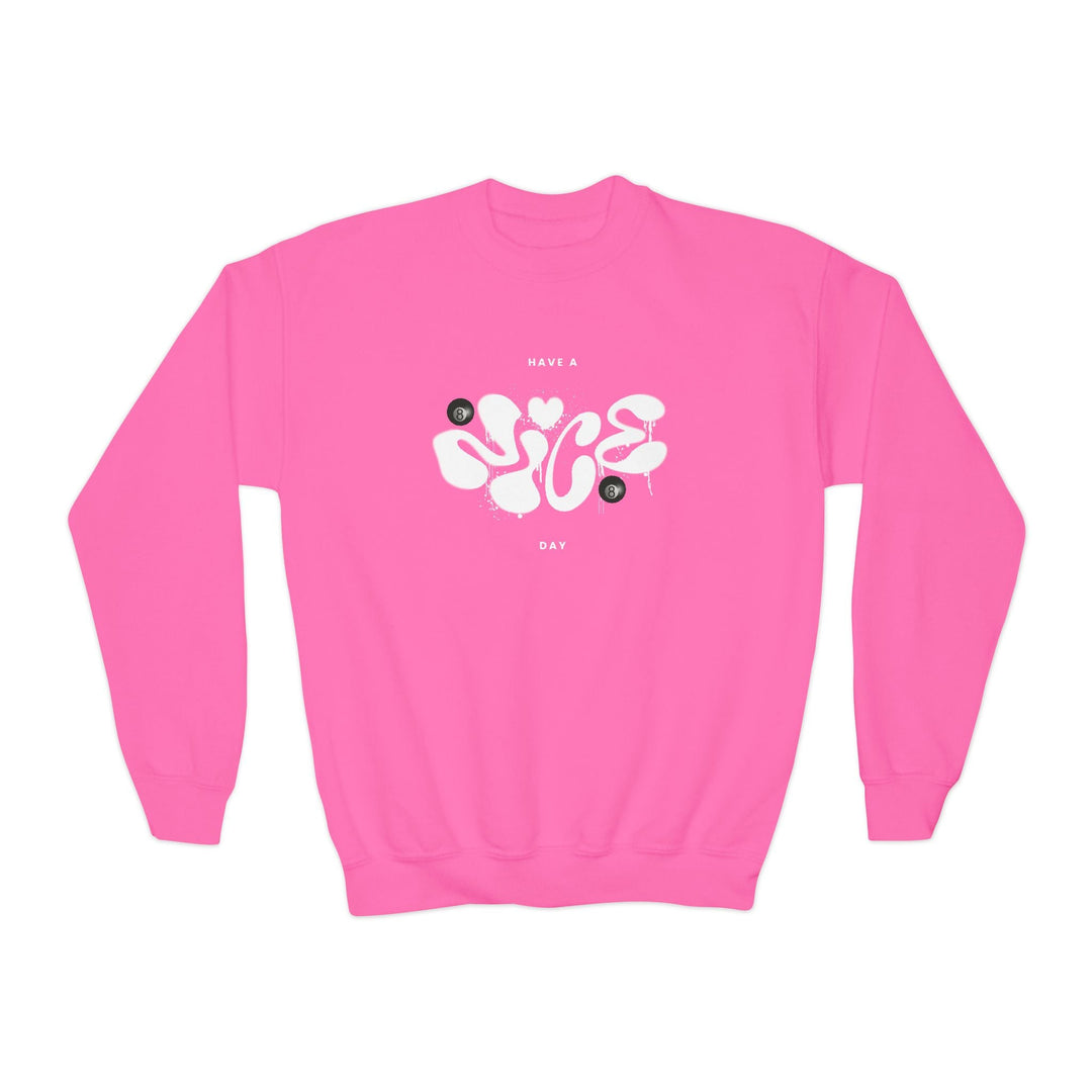 Have a Nice Day - 8 Ball - Unisex Youth Crewneck Sweatshirt - BFLY BILLIARDS