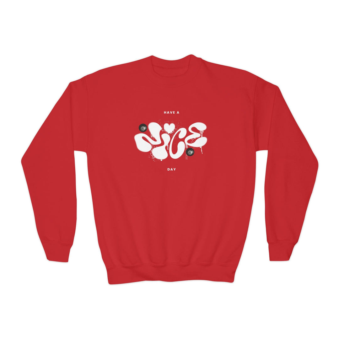 Have a Nice Day - 8 Ball - Unisex Youth Crewneck Sweatshirt - BFLY BILLIARDS