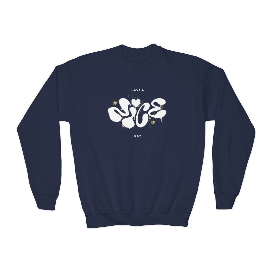Have a Nice Day - 8 Ball - Unisex Youth Crewneck Sweatshirt - BFLY BILLIARDS