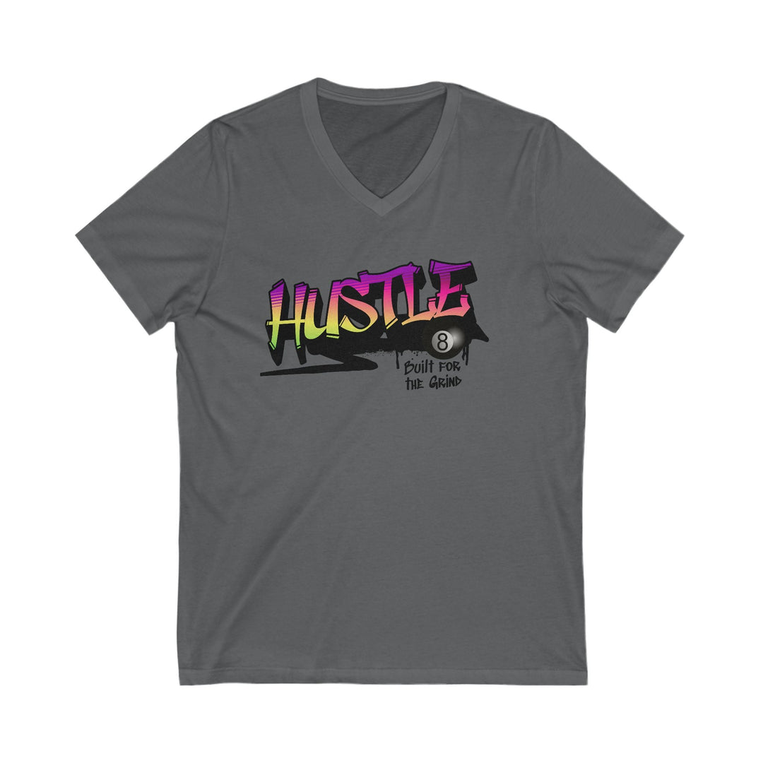 Hustle - Build for the Grind - Unisex V - Neck Tee - BFLY BILLIARDS