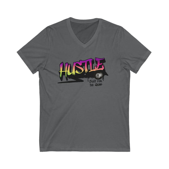 Hustle - Build for the Grind - Unisex V - Neck Tee - BFLY BILLIARDS