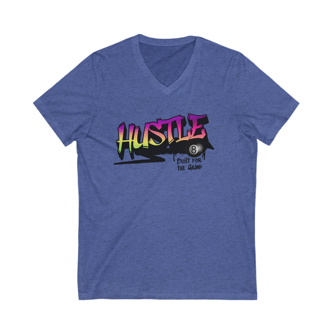 Hustle - Build for the Grind - Unisex V - Neck Tee - BFLY BILLIARDS