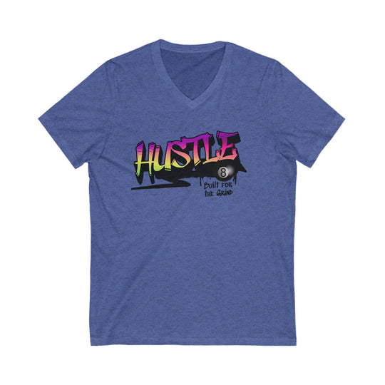 Hustle - Build for the Grind - Unisex V - Neck Tee - BFLY BILLIARDS