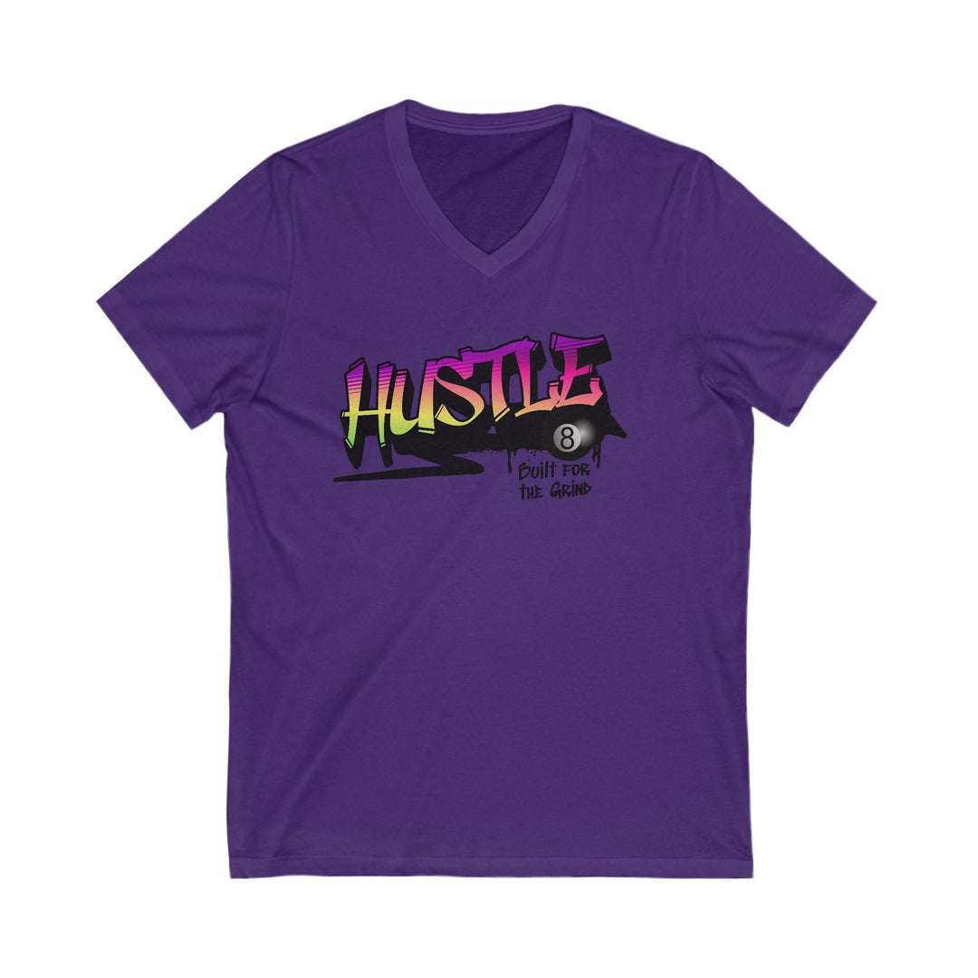 Hustle - Build for the Grind - Unisex V - Neck Tee - BFLY BILLIARDS
