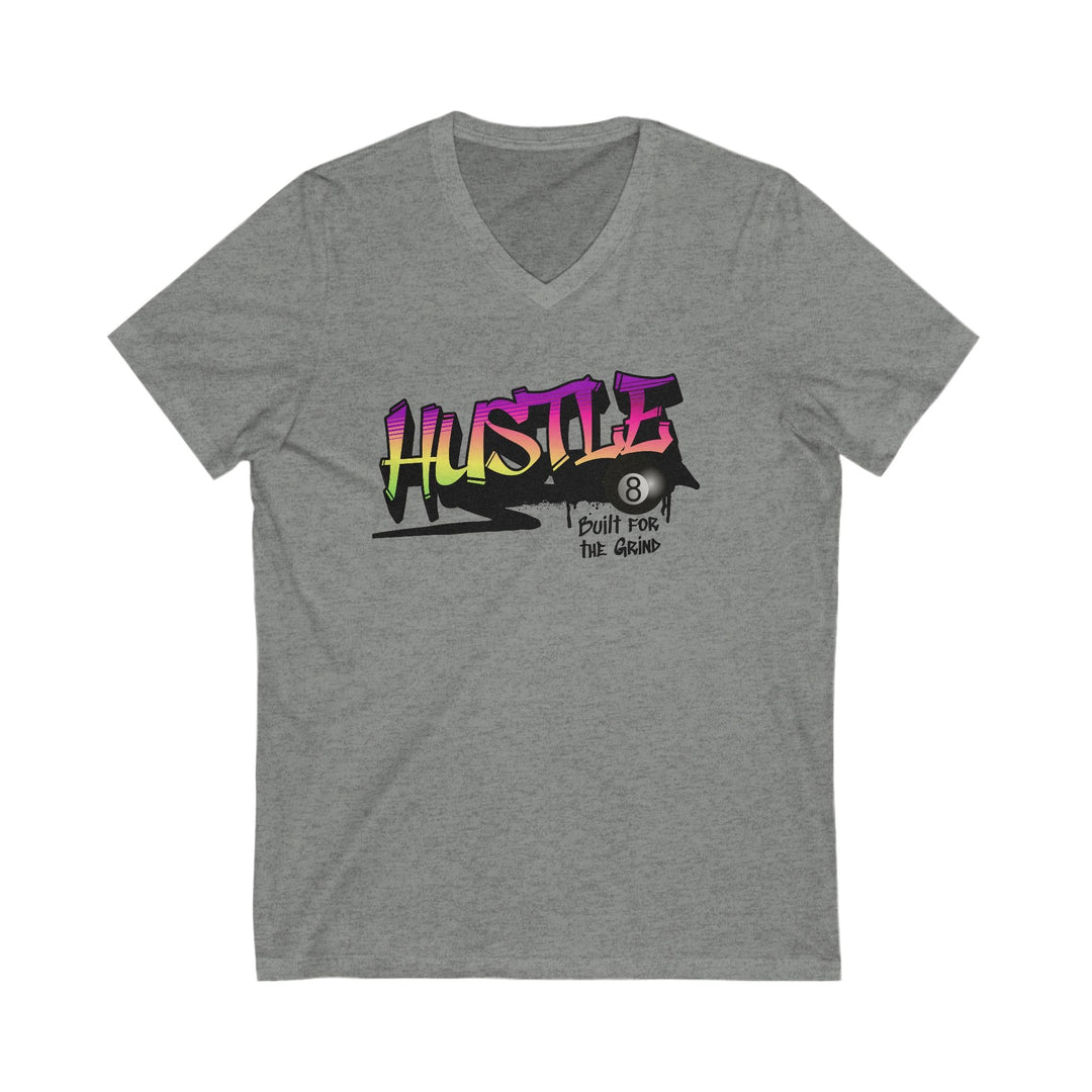Hustle - Build for the Grind - Unisex V - Neck Tee - BFLY BILLIARDS