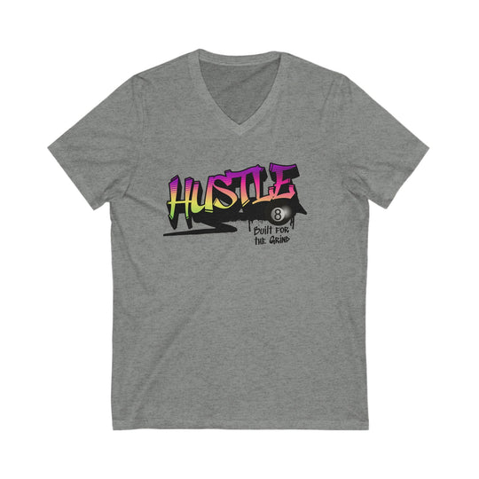 Hustle - Build for the Grind - Unisex V - Neck Tee - BFLY BILLIARDS