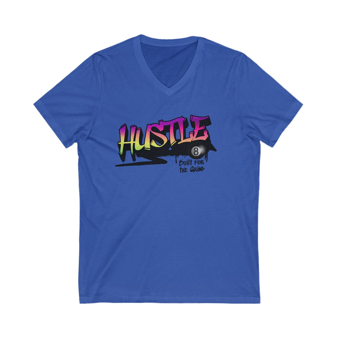 Hustle - Build for the Grind - Unisex V - Neck Tee - BFLY BILLIARDS