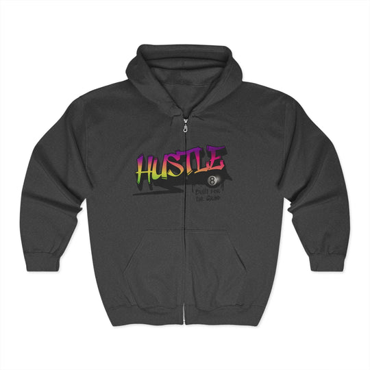 Hustle - Built for the Grind - Full Zip Hoodie - BFLY BILLIARDS