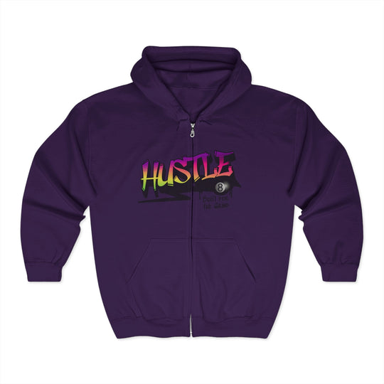 Hustle - Built for the Grind - Full Zip Hoodie - BFLY BILLIARDS