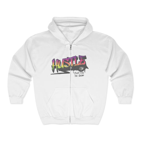 Hustle - Built for the Grind - Full Zip Hoodie - BFLY BILLIARDS
