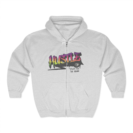 Hustle - Built for the Grind - Full Zip Hoodie - BFLY BILLIARDS