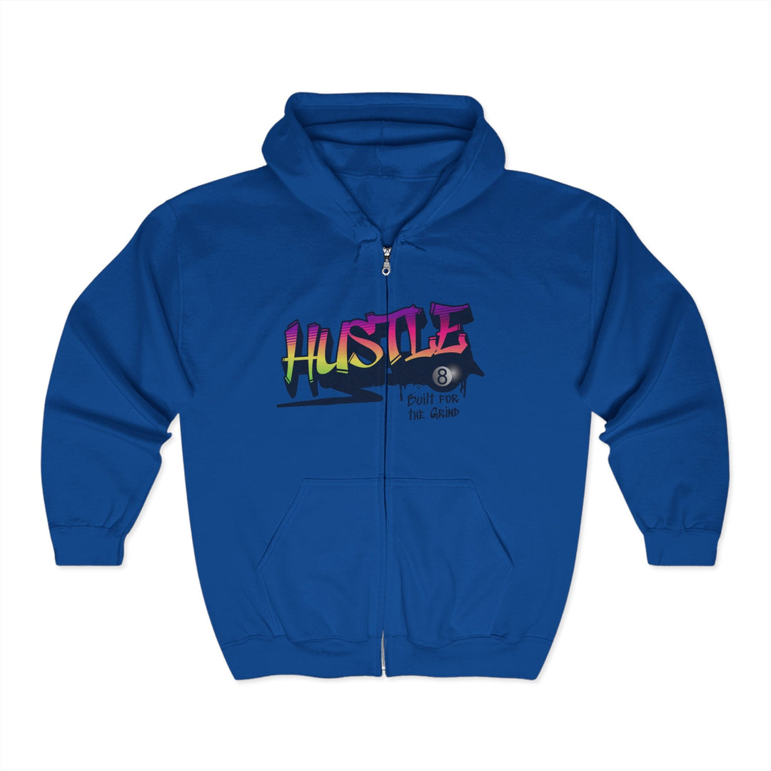Hustle - Built for the Grind - Full Zip Hoodie - BFLY BILLIARDS