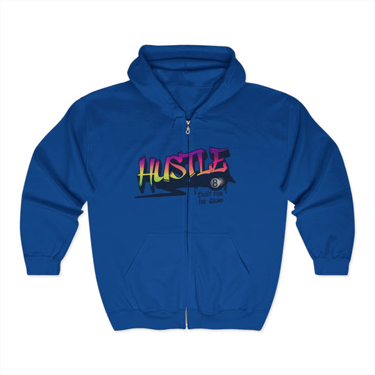 Hustle - Built for the Grind - Full Zip Hoodie - BFLY BILLIARDS