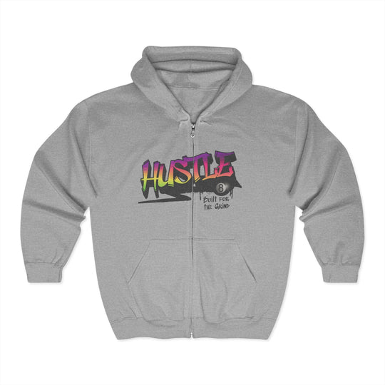 Hustle - Built for the Grind - Full Zip Hoodie - BFLY BILLIARDS
