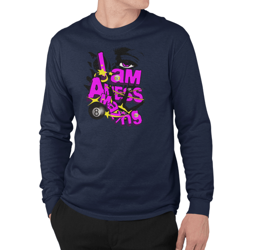 I am a mess-amazing - Custom Long Sleeve Tee - BFLY BILLIARDS