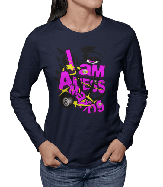 I am a mess-amazing - Custom Long Sleeve Tee - BFLY BILLIARDS