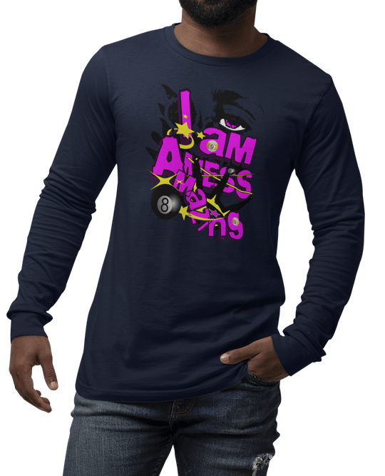 I am a mess-amazing - Custom Long Sleeve Tee - BFLY BILLIARDS