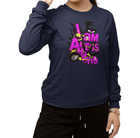 I am a mess-amazing - Custom Long Sleeve Tee - BFLY BILLIARDS