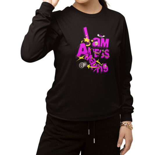 I am a mess-amazing - Custom Long Sleeve Tee - BFLY BILLIARDS