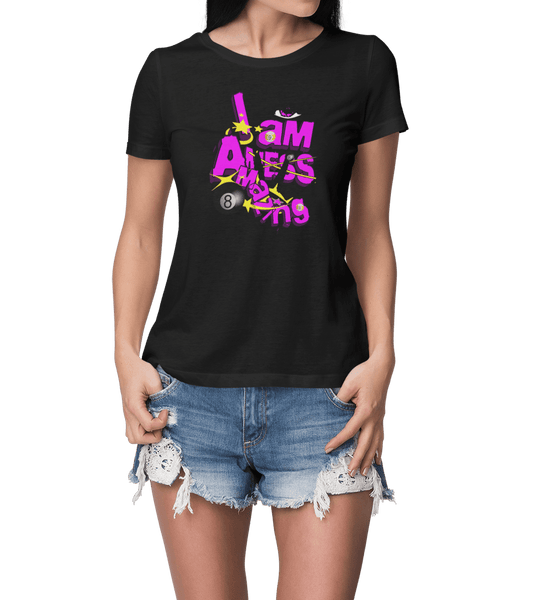 I am a mess-amazing - Custom Women's Fitted Tee - BFLY BILLIARDS
