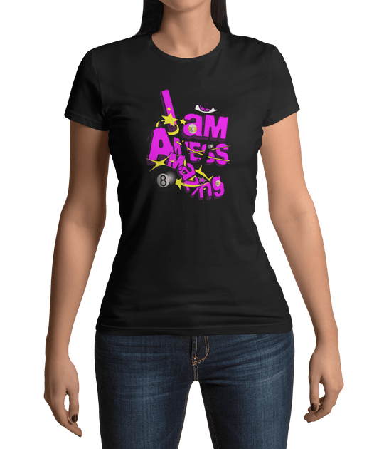 I am a mess-amazing - Custom Women's Fitted Tee - BFLY BILLIARDS