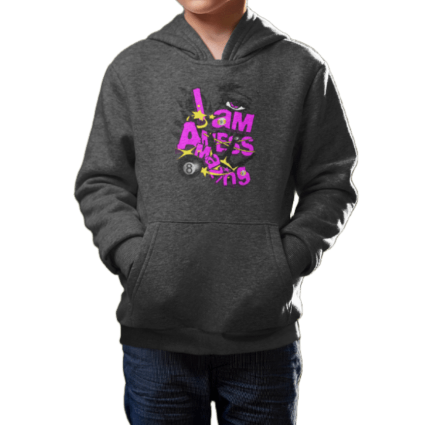 I am a mess-amazing - Custom Youth Hoodie - BFLY BILLIARDS