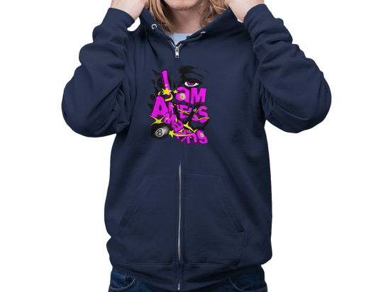 I am a mess-amazing - Zip-Up Hoodie - BFLY BILLIARDS