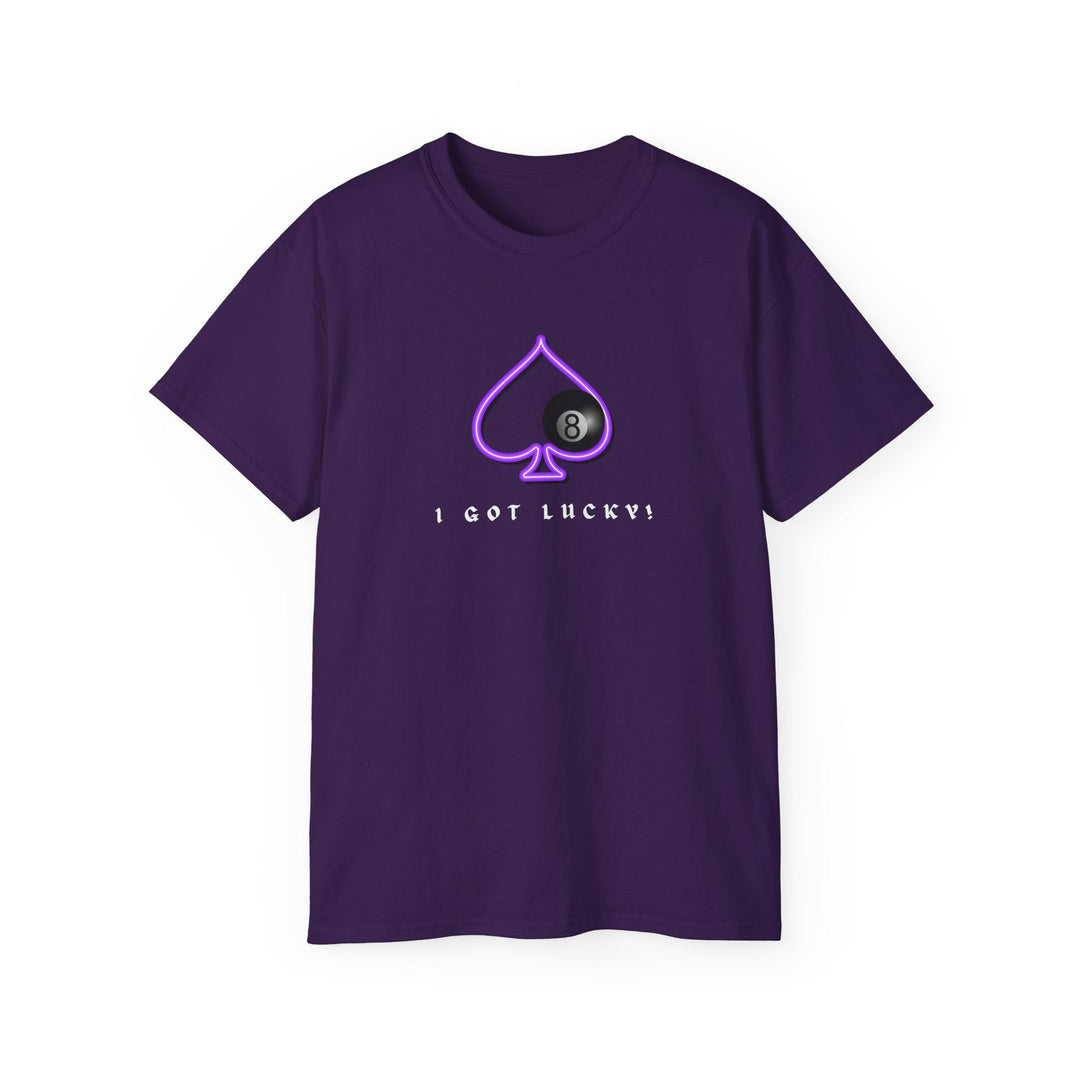 I Got Lucky - 8 Ball Billiards - Unisex Cotton T-Shirt - BFLY BILLIARDS