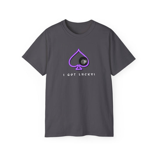 I Got Lucky - 8 Ball Billiards - Unisex Cotton T-Shirt - BFLY BILLIARDS