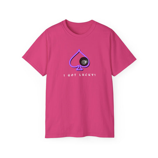 I Got Lucky - 8 Ball Billiards - Unisex Cotton T-Shirt - BFLY BILLIARDS