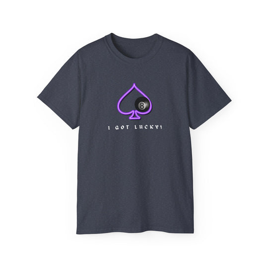 I Got Lucky - 8 Ball Billiards - Unisex Cotton T-Shirt - BFLY BILLIARDS