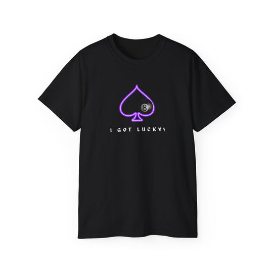 I Got Lucky - 8 Ball Billiards - Unisex Cotton T-Shirt - BFLY BILLIARDS