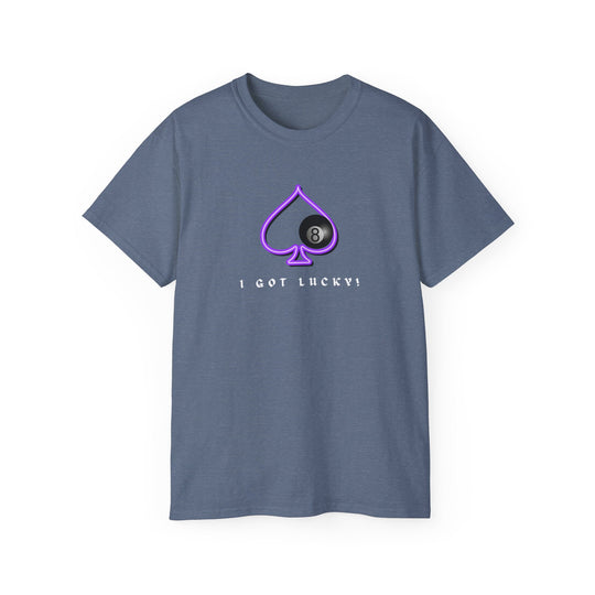 I Got Lucky - 8 Ball Billiards - Unisex Cotton T-Shirt - BFLY BILLIARDS