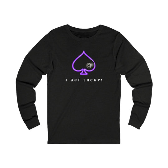 I Got Lucky - 8 Ball Billiards - Unisex Long Sleeve Tee - BFLY BILLIARDS