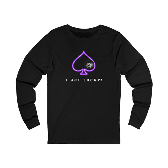 I Got Lucky - 8 Ball Billiards - Unisex Long Sleeve Tee - BFLY BILLIARDS