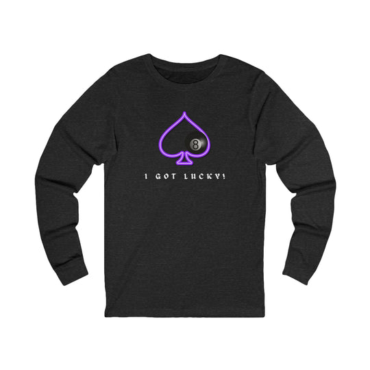 I Got Lucky - 8 Ball Billiards - Unisex Long Sleeve Tee - BFLY BILLIARDS