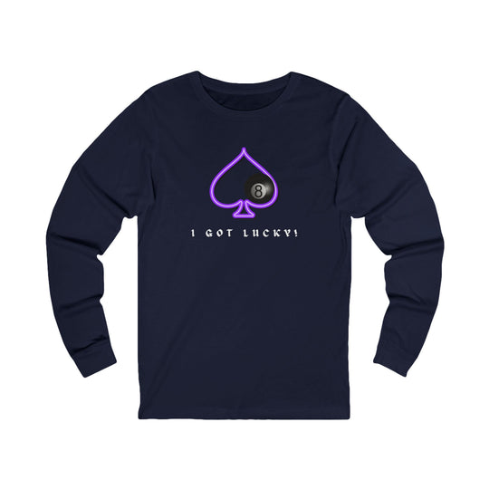 I Got Lucky - 8 Ball Billiards - Unisex Long Sleeve Tee - BFLY BILLIARDS