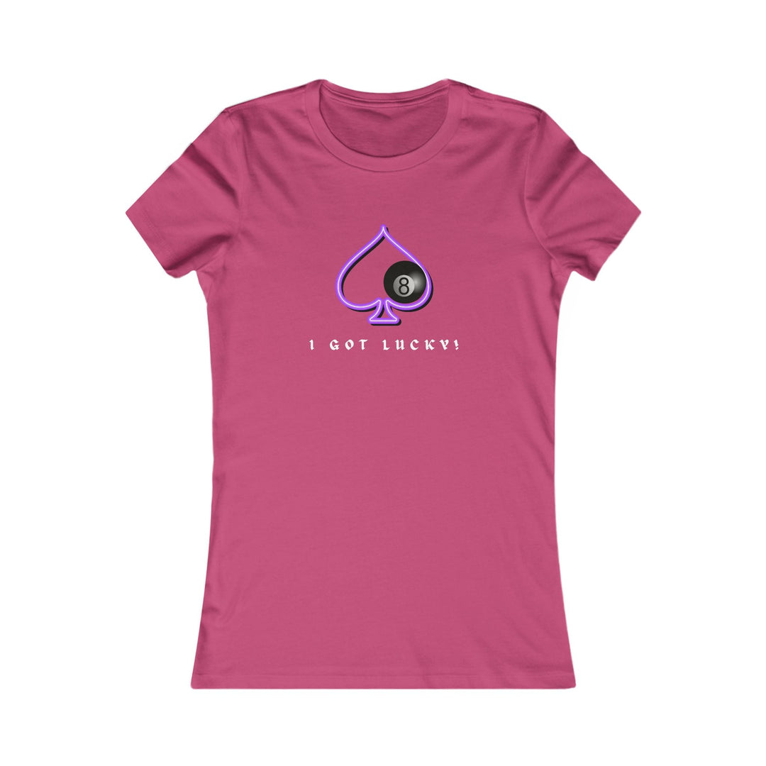 I Got Lucky - 8 Ball Billiards - Women's Fitted Tee - BFLY BILLIARDS