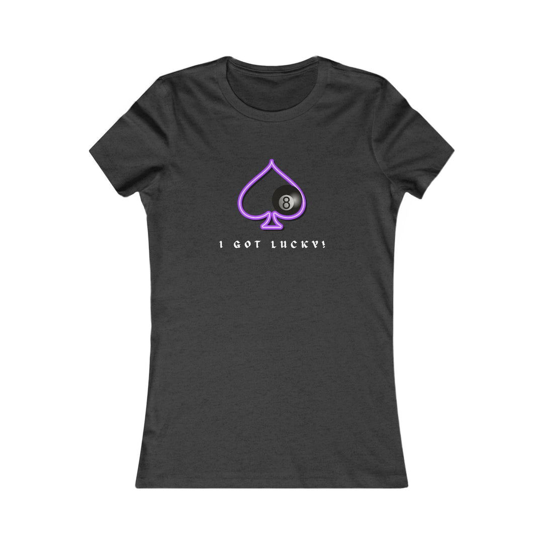 I Got Lucky - 8 Ball Billiards - Women's Fitted Tee - BFLY BILLIARDS