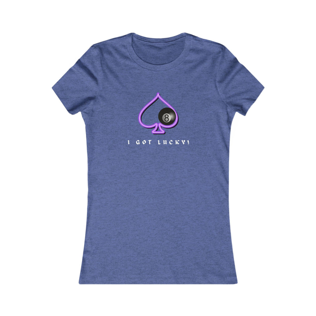 I Got Lucky - 8 Ball Billiards - Women's Fitted Tee - BFLY BILLIARDS